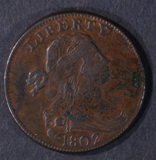 1802 DRAPED BUST LARGE CENT XF