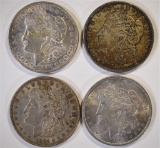 (4) 1921 MORGAN DOLLARS, CIRC OR BETTER