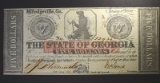 1862 FIVE DOLLARS STATE OF GEORGIA BOND CH/CU