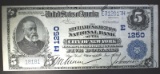 1902 PB $5 NATIONAL CURRENCY  VF