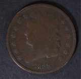 1835 CLASSIC HEAD HALF CENT, VG scratch reverse