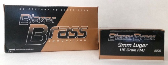 Two Boxes of Blazer Brass 9mm.