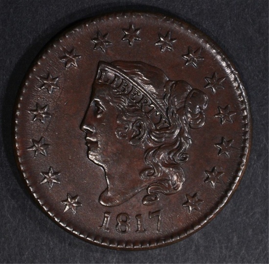 1817 LARGE CENT, “15 STARS”  CH BU RARE!!