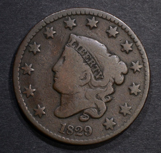 1829 LARGE CENT, G/VG BETTER DATE