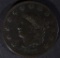 1832 LARGE CENT, LARGE LETTERS, VF