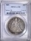 1843 SEATED DOLLAR, PCGS AU-50 NICE COIN
