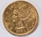 1853 $2 1/2 GOLD LIBERTY HEAD BU