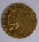 1929 $2.50 INDIAN GOLD, AU/UNC
