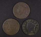 1816, 21 & 22 LARGE CENTS, GOOD