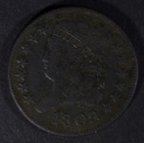 1809 HALF CENT, VF porosity