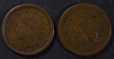 2-PATRIOTIC CIVIL WAR TOKENS