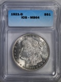 1921-D MORGAN DOLLAR ICG MS64 DIE