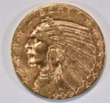 1909-D $5.00 GOLD INDIAN HEAD CH BU
