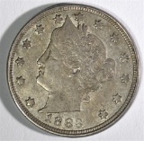 1883 NO CENTS NICKEL, CH BU