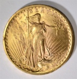 1922 $20.00 SAINT GAUDENS GOLD, AU/BU