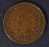 1886 TYPE-2 INDIAN CENT, VF ORIGINAL