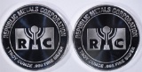 2-RMC ONE OUNCE .999 SILVER ROUNDS