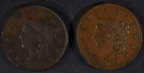 1835 & 1837 LARGE CENTS, VF/XF