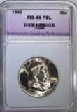 1948 FRANKLIN HALF DOLLAR NGP GEM