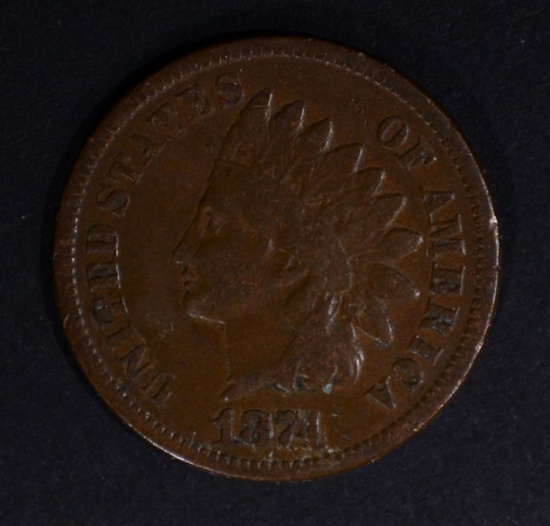 1874 INDIAN HEAD CENT, FINE+