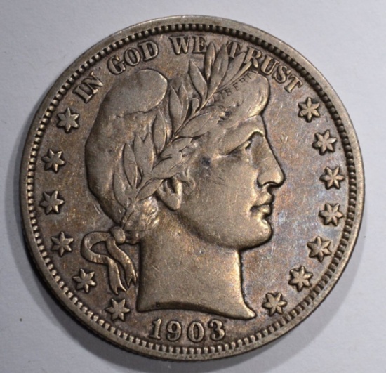 1903 BARBER HALF DOLLAR, XF