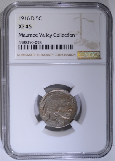 1916-D BUFFALO NICKEL, NGC XF-45