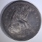 1846-O SEATED DOLLAR  AU+