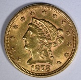1878 $2 1/2 GOLD LIBERTY  CH BU+