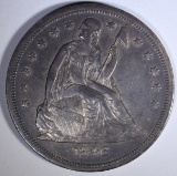 1846-O SEATED DOLLAR  AU+