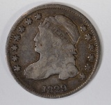 1829 CAPPED BUST DIME, VF