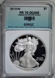 2010-W AMERICAN SILVER EAGLE EMGC