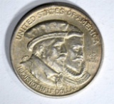 1924 HUGENOT HALF DOLLAR, AU/BU