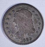 1835 CAPPED BUST HALF DIME, VG