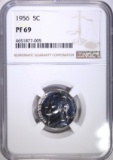 1956 JEFFERSON NICKEL, NGC PF-69