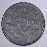 1925 Canada 5 Cents  Fine