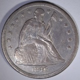 1846-O SEATED DOLLAR  AU