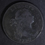 1798 DRAPED BUST LARGE CENT  F/VF