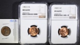 1949-D & 1969-D LINCOLN CENTS NGC