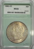 1890-CC MORGAN DOLLAR NTC GRADED GEM BU