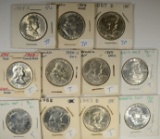 CHBU FRANKLIN HALVES: 1963, 1963-D,