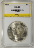 1923 PEACE DOLLAR, LVCS, GEM BU