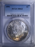 1896 MORGAN DOLLAR PCGS MS63 COLOR