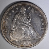 1841 SEATED LIBERTY DOLLAR  AU