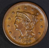 1855 LARGE CENT  AU/UNC