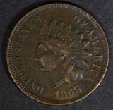 1868 INDIAN HEAD CENT  XF