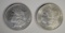 2 BU MORGAN DOLLARS: 1886 & 1890