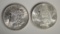 2 MORGAN DOLLARS: 1881-S & 1900 CH BU