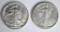 1938 & 1939 WALKING LIBERTY HALF DOLLARS