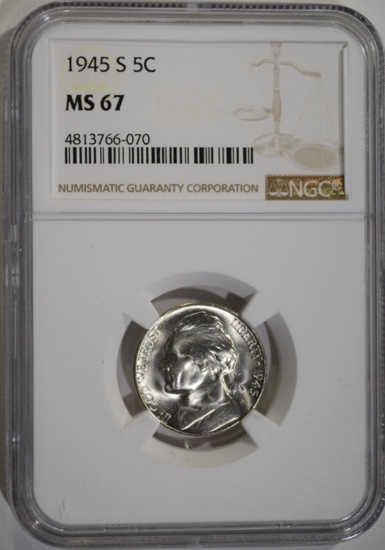 1945-S JEFFERSON NICKEL NGC MS-67