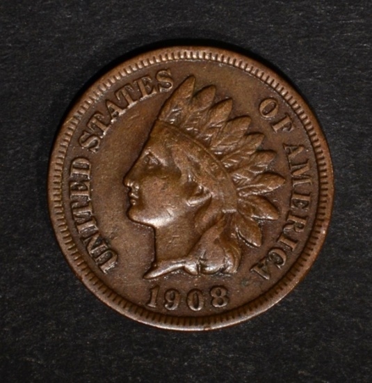 1908-S INDIAN CENT, F/VF KEY COIN